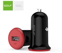 GOLF Alimentator Incarcator de la auto 1A 12-24V la 1x USB 1A negru GF-C5 blister Golf (GF-C5)