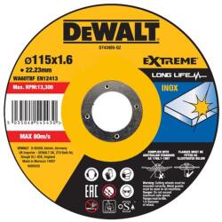 DEWALT DT43905-QZ High Performance Vágókorong nemesacélra, 115 x 1, 6 x 22, 23 mm (DT43905-QZ)