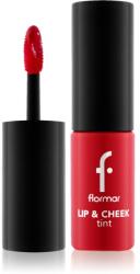 Flormar Lip & Cheek Tint folyékony arcpirosító az arcra és a szájra árnyalat 001 Scarlet Ruby 6.7 ml