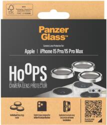 Panzer HoOps Apple iPhone 16 Pro/15 Pro/16 Pro Max/15 Pro Max kamera védő gyűrű - fehér alumínium (1194)