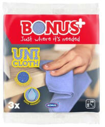 Bonus Törlőkendő, univerzális, perforált, 3 db BONUS Uni Cloth (KHT492) (B179)