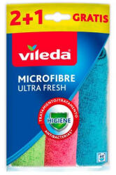 Vileda Törlőkendő, 30 százalék mikroszállal, 2+1 db, VILEDA (KHTV68) (F144826)