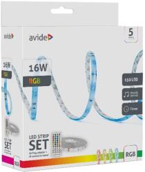 Avide Led Szalag Bliszter 12V 16W Rgb 5M Zene Vezérlés + Ir Távirányító (ALSB5050RGBMU40-5M)