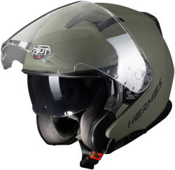 Pilot Hermes SV Mat Military Cască Moto Jet ECE 22.06 1400gr cu Sunvisor PIL000KRA91 (PIL000KRA91)