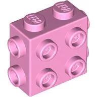 LEGO® 67329c104 - LEGO élénk rózsaszín kocka 1 x 2 x 1 2/3 méretű, bütykökkel 3 oldalán (67329c104)