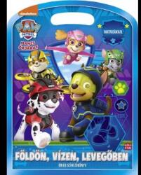 Móra könyvkiadó Paw Patrol: pe uscat, pe apă, în aer. Carte uriașă de colorat cu autocolante