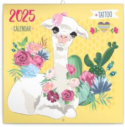 REALSYSTEM 2025 Happy Llamas 6097-HL falinaptár (6097-HL) - officedepot