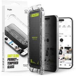 Ringke Folie pentru iPhone 16 Pro Max (set 2) - Ringke Easy Slide Tempered Glass - Privacy (KF2335727) - pcone