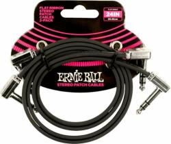 Ernie Ball Flat Ribbon Stereo Patch Cable 60 cm Oblic - Oblic Cablu patch (P06406)