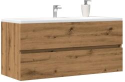vidaXL kézműves tölgy színű szerelt fa mosdószekrény 100 x 38, 5 x 45cm (856253)