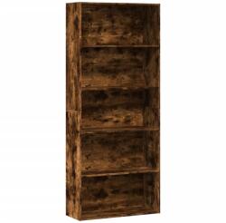 vidaXL füstös tölgy színű szerelt fa könyvszekrény 80 x 30 x 189 cm (3314673)