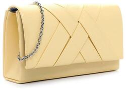 Tamaris Amalia fűzött fedelű halványsárga színű műbőr alkalmi táska 30945-431 - taskaweb