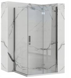 Rea Molier, zuhanykabin 80 (ajtó) x 90 (fal) x 190 cm, 6mm átlátszó üveg, króm profil, KPL-K0367 (KPL-K0367)