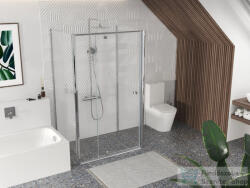 RAVAK PIVOT PDOP2+PPS+PPS 100x100 cm-es nyílóajtós, 3 oldalas zuhanykabin, króm/transparent 03GA0C00Z1SET1002XPPS100 (03GA0C00Z1SET1002XPPS100)