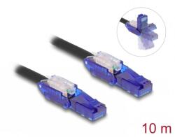 Delock Cablu de retea RJ45 Cat. 6 UTP conectori in unghi 180 grade 10m Negru, Delock 80931 (80931)