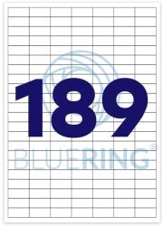BLUERING Etikett címke, 25, 4x10mm, 100 lap, 189 címke/lap Bluering® (10295) - tintasziget