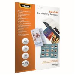 Fellowes Lamináló fólia, A4, 80 mikron, fényes, 25 db/doboz, Admire Easyfold Fellowes® (5601901) - tintasziget