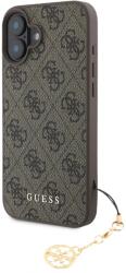 GUESS 4G Husă cu pandantiv Apple iPhone 16 Plus maro