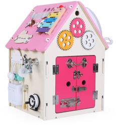 2Kids Toys Fa activity board házikó - rózsaszín