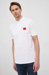 HUGO pamut póló fehér, nyomott mintás - fehér M - answear - 23 100 Ft