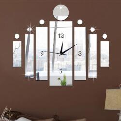 HARAHU PA-23946 felragasztható falióra - Ezüst KP23946