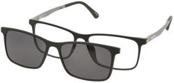 Solano Rame ochelari de vedere cu ClipON polarizat pentru Barbati Solano CL 90187A, Plastic, Negru, 56 mm (CL 90187A) Rama ochelari