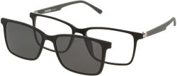 Solano Rame ochelari de vedere cu ClipON polarizat pentru Barbati Solano CL 90212B, Plastic, Negru, 55 mm (CL 90212B)