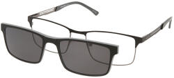 Solano Rame ochelari de vedere cu ClipON polarizat pentru Barbati Solano CL 10173A, Metal, Negru, 57 mm (CL 10173A)