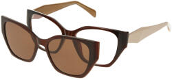 Solano Rame ochelari de vedere cu ClipON polarizat pentru Femei Solano CL 90229C, Plastic, Maro, 53 mm (CL 90229C)
