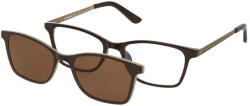 Solano Rame ochelari de vedere cu ClipON polarizat pentru Femei Solano CL 50044A, Plastic, Maro, 49 mm (CL 50044A)