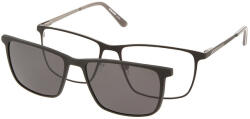 Solano Rame ochelari de vedere cu ClipON polarizat pentru Barbati Solano CL 10163B, Metal, Negru, 57 mm (CL 10163B)