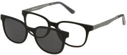 Solano Rame ochelari de vedere cu ClipON polarizat pentru Baieti Solano CL 50047A, Plastic, Negru, 47 mm (CL 50047A)