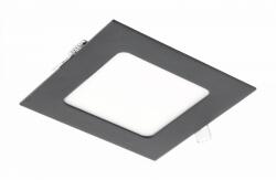 GTV LD-MAW07W-CBP-10 MATIS PLUS LED lámpatest, mélysugárzó, 7W, fekete, 3000K, 560lm, AC220-240V, hornyos, IP20, 120° (LD-MAW07W-CBP-10)