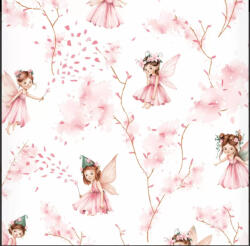  Pamutvászon textil - 160 cm / Virágtündér - elfordított mintás