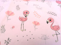  Pamutvászon textil - 160 cm / rózsaszín flamingó