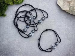 R. M. ékszer Vitalitás angyal hematit microcord karkötő 5 dbos csomag (12567RM5)