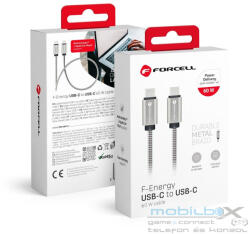 FORCELL F-ENERGY Metal C237 cable Type C to Type C PD QC4.0 3A 60W 1 m silver