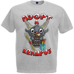 Adopt a Krampus - Karácsonyi Férfi Póló (634933)