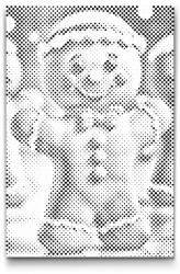  PontPöttyöző - Mézeskalács úr Méret: 20x30cm, Keretezés: Műanyagtáblával, Szín: Zöld