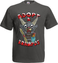  Adopt a Krampus - Karácsonyi Férfi Póló (945053)