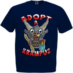  Adopt a Krampus - Karácsonyi Férfi Póló (810162)