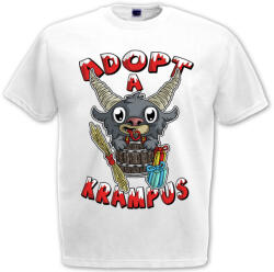  Adopt a Krampus - Karácsonyi Férfi Póló (923840)