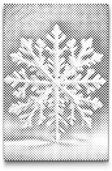  PontPöttyöző - Hópehely Méret: 20x30cm, Keretezés: Műanyagtáblával, Szín: Kék