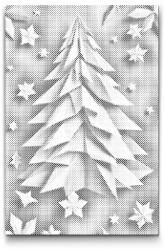  PontPöttyöző - Origami karácsonyfa Méret: 40x60cm, Keretezés: Keret nélkül (csak a vászon), Szín: Kék