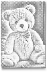  PontPöttyöző - Plüssmaci Méret: 40x60cm, Keretezés: Műanyagtáblával, Szín: Zöld