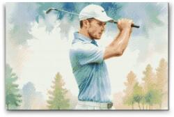 Gyémántszemes kirakó - Golf Méret: 40x60cm, Keretezés: Keret nélkül (csak a vászon), Gyémántok: Négyzet alakú