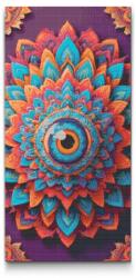 Gyémántszemes kirakó - Mandala egy szemmel a közepén Méret: 40x80cm, Keretezés: Műanyagtáblával, Gyémántok: Négyzet alakú