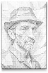 PontPöttyöző - Vincent Van Gogh origami Méret: 40x60cm, Keretezés: Műanyagtáblával, Szín: Fekete