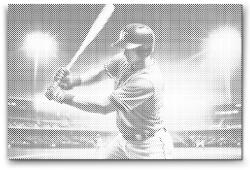  PontPöttyöző - Baseball Méret: 40x60cm, Keretezés: Műanyagtáblával, Szín: Fekete