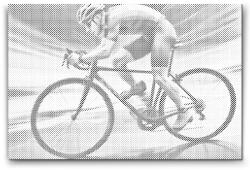  PontPöttyöző - Kerékpáros Méret: 40x60cm, Keretezés: Kartonlemezen, Szín: Kék